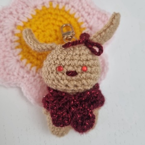 Horgolt Kulcstartó Nyuszi, Táska & Tok, Kulcstartó & Táskadísz, Kulcstartó, Horgolás, MESKA