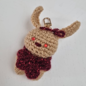 Horgolt Kulcstartó Nyuszi - táska & tok - kulcstartó & táskadísz - kulcstartó - Meska.hu