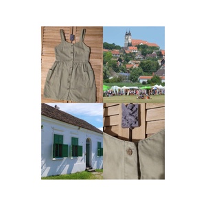 AKCIÓ! Lenruha hacuka farmer ruha S méret  - ruha & divat - női ruha - kismamaruha - Meska.hu