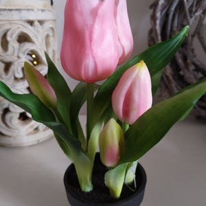 Beszerzési áron ! Tulipán cserépben 1db. - otthon & életmód - dekoráció - asztal és polc dekoráció - asztaldísz - Meska.hu