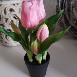 Beszerzési áron ! Tulipán cserépben 1db. - otthon & életmód - dekoráció - asztal és polc dekoráció - asztaldísz - Meska.hu