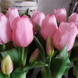 Beszerzési áron ! Tulipán cserépben 1db. - otthon & életmód - dekoráció - asztal és polc dekoráció - asztaldísz - Meska.hu