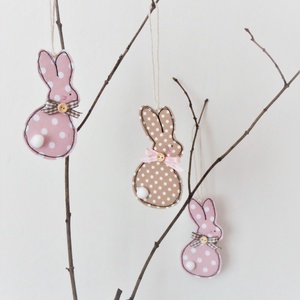 Húsvéti nyuszicsomag 6 db-os készlet - otthon & életmód - dekoráció - fali és függő dekoráció - függődísz - Meska.hu