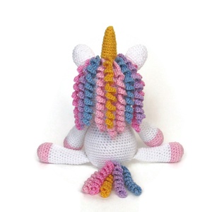 Rendelhető - Horgolt unikornis színes sörénnyel amigurumi - játék & sport - plüssállat & játékfigura - unikornis - Meska.hu