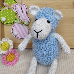 Horgolt bárányka amigurumi - játék & sport - plüssállat & játékfigura - plüss bárány - Meska.hu