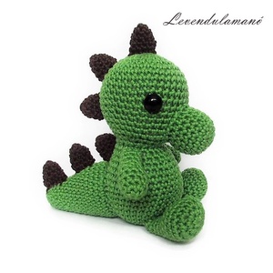 Rendelhető - Horgolt zöld dinó amigurumi - Meska.hu