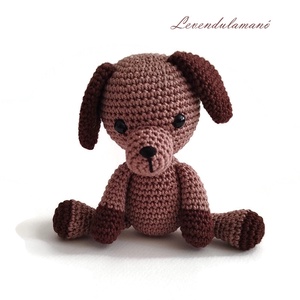 Horgolt barna kiskutya amigurumi - Meska.hu