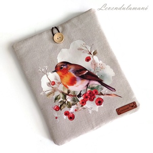 Vörösbegy könyvszütyő, könyvtok, Könyv & Zene, Könyvtok, Varrás, MESKA