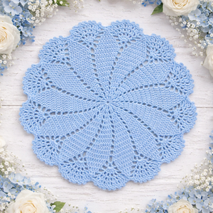 Horgolt tányéralátét / horgolt terítő kék, Otthon & Életmód, Konyhafelszerelés, tálalás, Tálalás, Terítő, Horgolás, MESKA