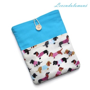 Pulcsis tacskók zsebes könyvszütyő, könyvtok, tablet tartó, Könyv & Zene, Könyvtok, Varrás, MESKA