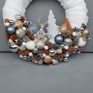 Rénszarvas karácsonya - karácsony - karácsonyi lakásdekoráció - karácsonyi ajtódíszek - Meska.hu