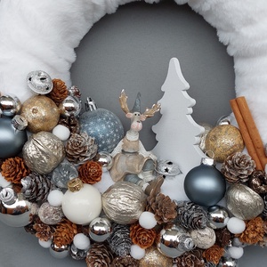 Rénszarvas karácsonya - karácsony - karácsonyi lakásdekoráció - karácsonyi ajtódíszek - Meska.hu