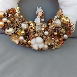 Kislány macival - karácsony - karácsonyi lakásdekoráció - karácsonyi ajtódíszek - Meska.hu