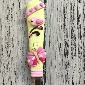 Madárkás pillangós kiskanál , Otthon & Életmód, Konyhafelszerelés, tálalás, Tálalás, Kanál & Villa, Gyurma, MESKA