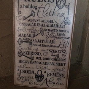 Kulcs a Boldog Élethez! - otthon & életmód - dekoráció - fali és függő dekoráció - falra akasztható dekor - Meska.hu