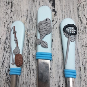 Horgászos evőeszköz szett, Otthon & Életmód, Konyhafelszerelés, tálalás, Tálalás, Kanál & Villa, Gyurma, MESKA