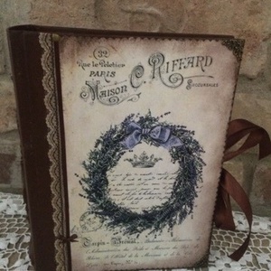 Vintage fotóalbum műgyanta gerinc díszítéssel - otthon & életmód - papír, írószer - album & fotóalbum - Meska.hu