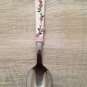 Tulipános kiskanál  - otthon & életmód - konyhafelszerelés, tálalás - tálalás - kanál & villa - Meska.hu