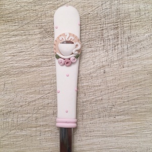 Vintage káv� mintás kiskanál , Otthon & Életmód, Konyhafelszerelés, tálalás, Tálalás, Kanál & Villa, Gyurma, MESKA