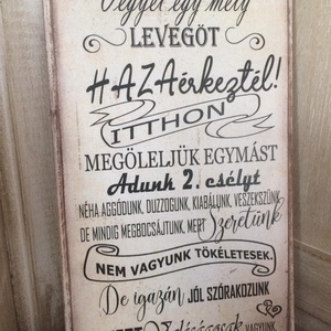 Haza érkeztél tábla - Meska.hu