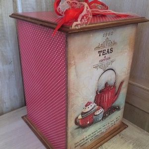 Vintage csokoládés dobozka - otthon & életmód - konyhafelszerelés, tálalás - konyhai tárolás - tea & kávé tárolás - Meska.hu