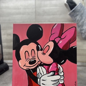 Minnie és Mickey festmény - művészet - festmény - akril - Meska.hu