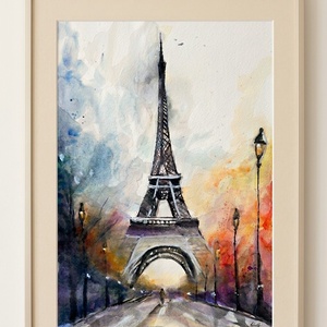 Eiffel-torony ködös esti fényekben - Meska.hu