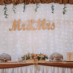 Mr és Mrs esküvői háttér dekoráció - esküvő - dekoráció - helyszíni dekor - Meska.hu