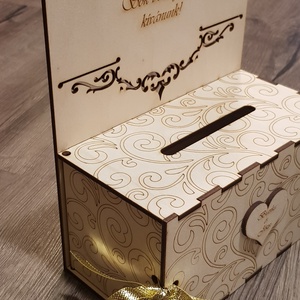 Nászajándék pénzgyűjtő doboz, Persely, Nászdoboz, NÉVRE SZÓLÓ ajándék esküvőre - esküvő - emlék & ajándék - doboz - Meska.hu