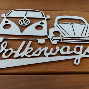 Volkswagen tábla, Autós karácsony, Volkswagen fatábla névvel gravírozva - otthon & életmód - dekoráció - fali és függő dekoráció - falra akasztható dekor - Meska.hu
