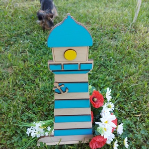 Fa világítótorony, Nagy világítótorony fából - otthon & életmód - ház & kert - kerti dísz - Meska.hu