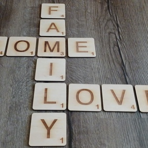 HOME LOVE FAMILY Scrabble, fali dekoráció - Meska.hu