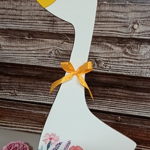 Tavaszi, nyári színes libák fából, ajtó-, ablakdekoráció 45 cm - otthon & életmód - dekoráció - ajtó- és ablak dekoráció - ajtódísz & kopogtató - Meska.hu