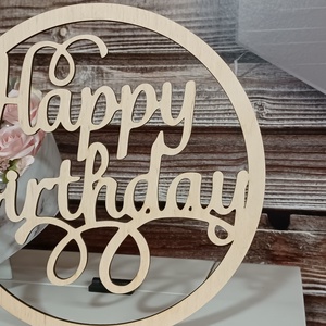 Happy Birthday feliratú fa tábla, dekorációs kiegészítő szülinapra - otthon & életmód - dekoráció - fali és függő dekoráció - falra akasztható dekor - Meska.hu