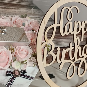 Happy Birthday feliratú fa tábla, dekorációs kiegészítő szülinapra - otthon & életmód - dekoráció - fali és függő dekoráció - falra akasztható dekor - Meska.hu