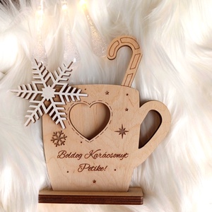 Pénzátadó karácsonyi bögre, boríték helyett kreatív csomagolás karácsonyra - otthon & életmód - papír, írószer - ajándékozás kellékei - pénzátadó doboz - Meska.hu