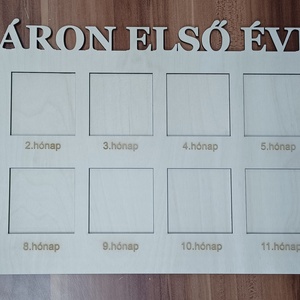 Névre szóló első évem képkeret 12db fotó részére - otthon & életmód - dekoráció - kép & falikép - képkeret - Meska.hu