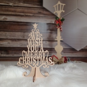 Karácsonyfa, üdvözlőfa, Varázslatos Karácsonyi üzenet, Karácsony, Karácsonyi lakásdekoráció, Ünnepi asztaldekoráció, Famegmunkálás, MESKA