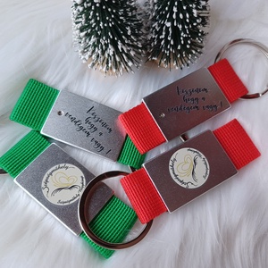 Egyedi fém kulcstartó karácsonyra! Saját logóddal!, Táska & Tok, Kulcstartó & Táskadísz, Kulcstartó, Gravírozás, pirográfia, Famegmunkálás, MESKA