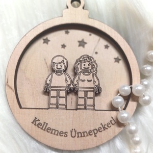 Lego karácsonyi gömbdísz - karácsony - karácsonyi lakásdekoráció - karácsonyfadíszek - Meska.hu