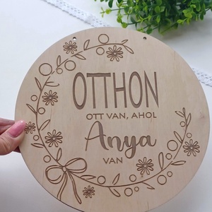 Fa tábla idézettel Otthon ott van, ahol Anya van - otthon & életmód - dekoráció - kép & falikép - táblakép - Meska.hu