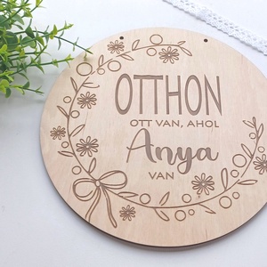 Fa tábla idézettel Otthon ott van, ahol Anya van, Otthon & Életmód, Dekoráció, Kép & Falikép, Táblakép, Famegmunkálás, MESKA