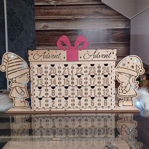 Adventi naptár manókkal, kihúzható fiókokkal, prémium minőség! - Meska.hu
