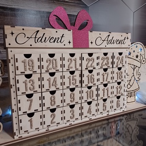 Adventi naptár manókkal, kihúzható fiókokkal, prémium minőség! - karácsony - adventi díszek - adventi naptár - Meska.hu