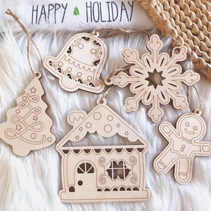 Prémium fa karácsonyfadísz szett  5 db-os - Meska.hu