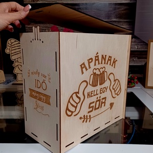 Apának kell egy sör feliratú fa sörtartó  - otthon & életmód - konyhafelszerelés, tálalás - italos kellékek - sörtartó - Meska.hu