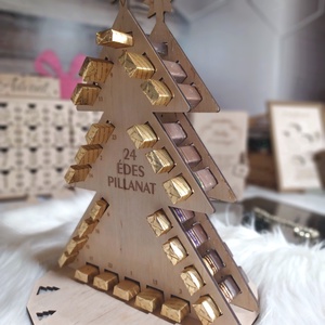 Merci Adventi Karácsonyfa  30 cm, személyre szabható - karácsony - karácsonyi lakásdekoráció - ünnepi asztaldekoráció - Meska.hu