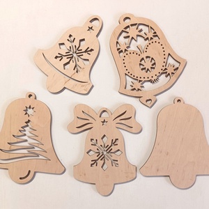 Ünnepi harang szett � 5 darab lézervágott, díszes fa dekoráció (15 cm) - Meska.hu