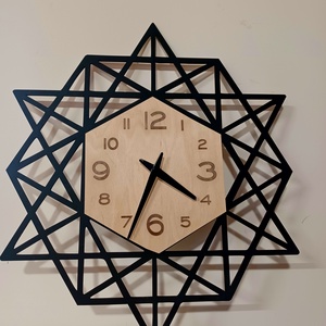 Különleges, nagyméretű lézervágott fa falióra - otthon & életmód - dekoráció - fali és függő dekoráció - falióra & óra - Meska.hu