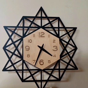 Különleges, nagyméretű lézervágott fa falióra - otthon & életmód - dekoráció - fali és függő dekoráció - falióra & óra - Meska.hu